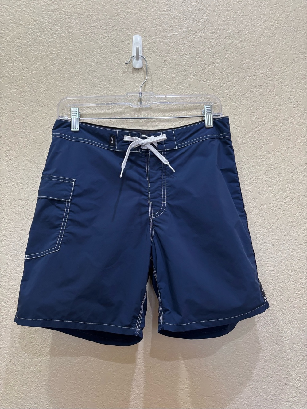 VANS Ever-Ride Board Shorts Mens Sz 29 Reg Navy Blue Black White Checker